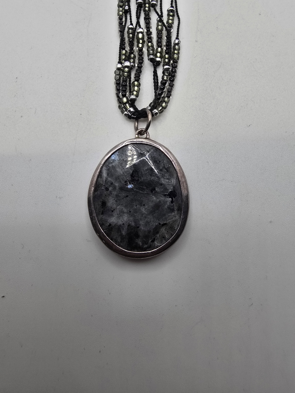 Silpada "Stormy Night" Multi Strand Black Beaded Necklace - Picture 3 of 7